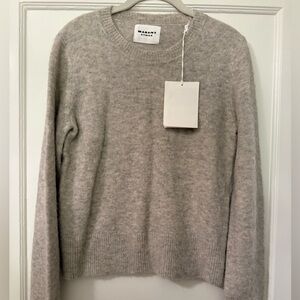 ISABEL MARANT ETOILE Alais Baby Alpaca sweater in Sand grey Size 42 NWT